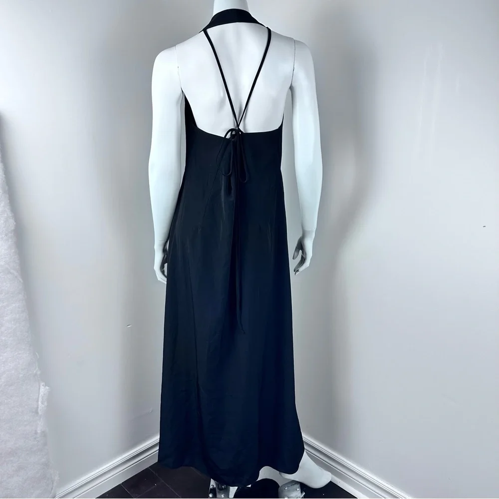 ASOS Halter Button-Front Maxi Dress Size 8 - Picture 5 of 10